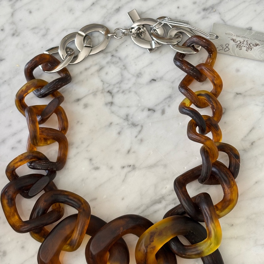 Chunky Tortoiseshell Chain Necklace